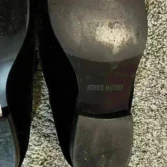 Steve Madden Slip on Velvet loafer Men’s Shoes Wedding Black 9.5 dress Laight - Picture 6 of 7